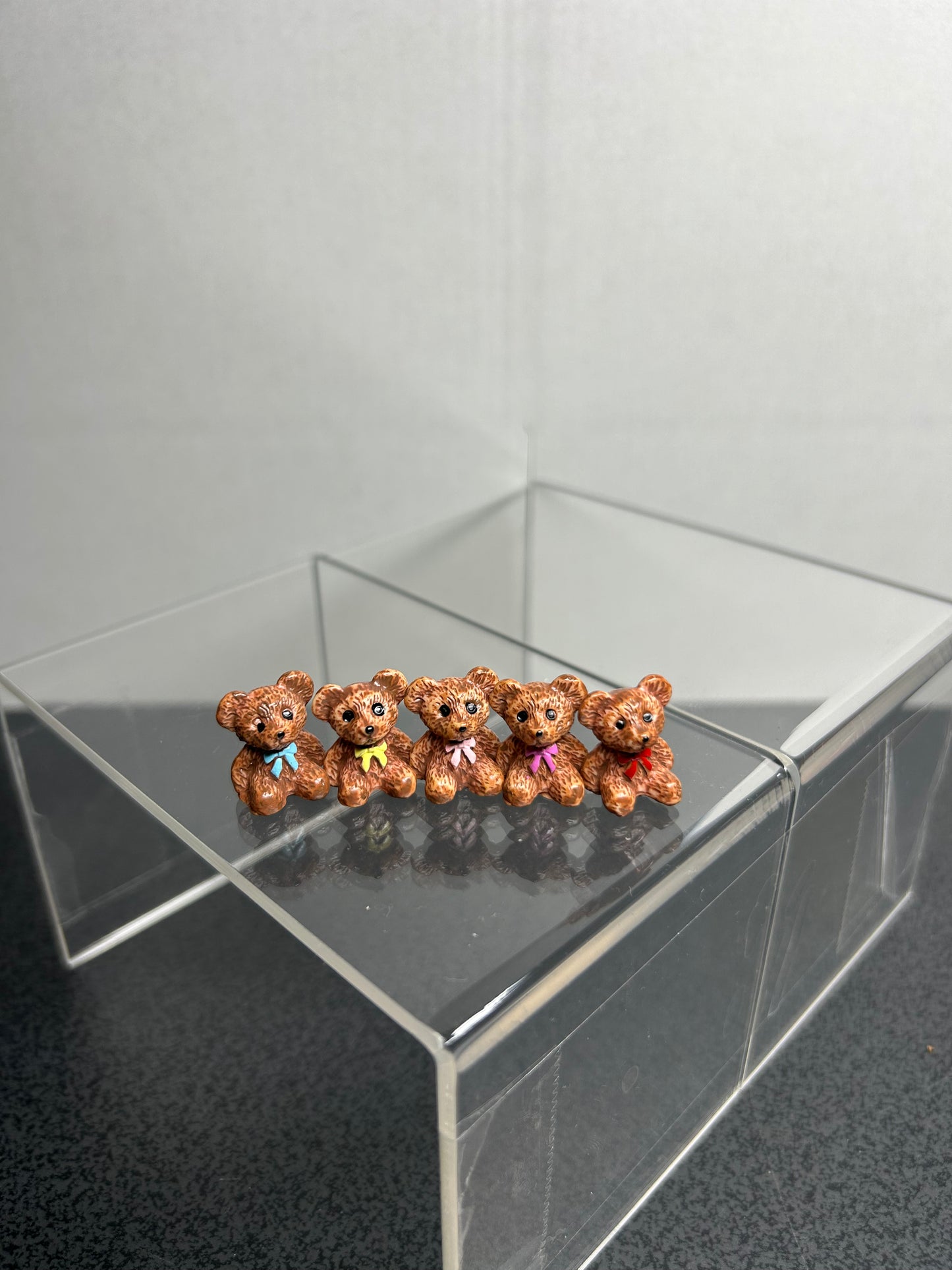 Mini Teddy Bears with Colorful Bows