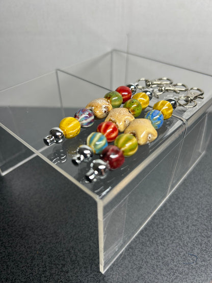 Colorful Ceramic Beaded Keychains