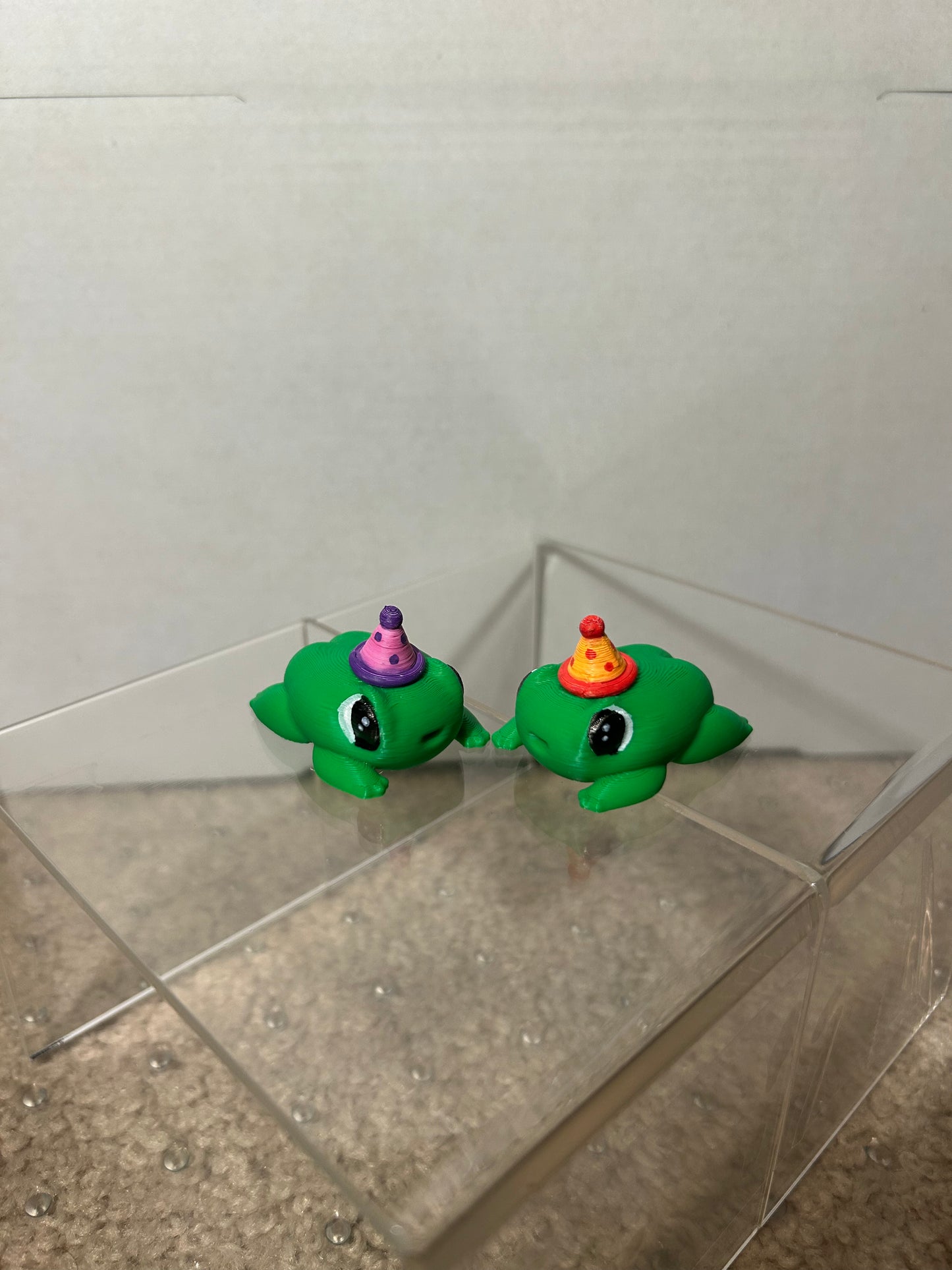 Frogs with Party Hats & "Cake"