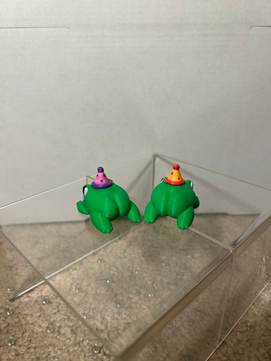 Frogs with Party Hats & "Cake"