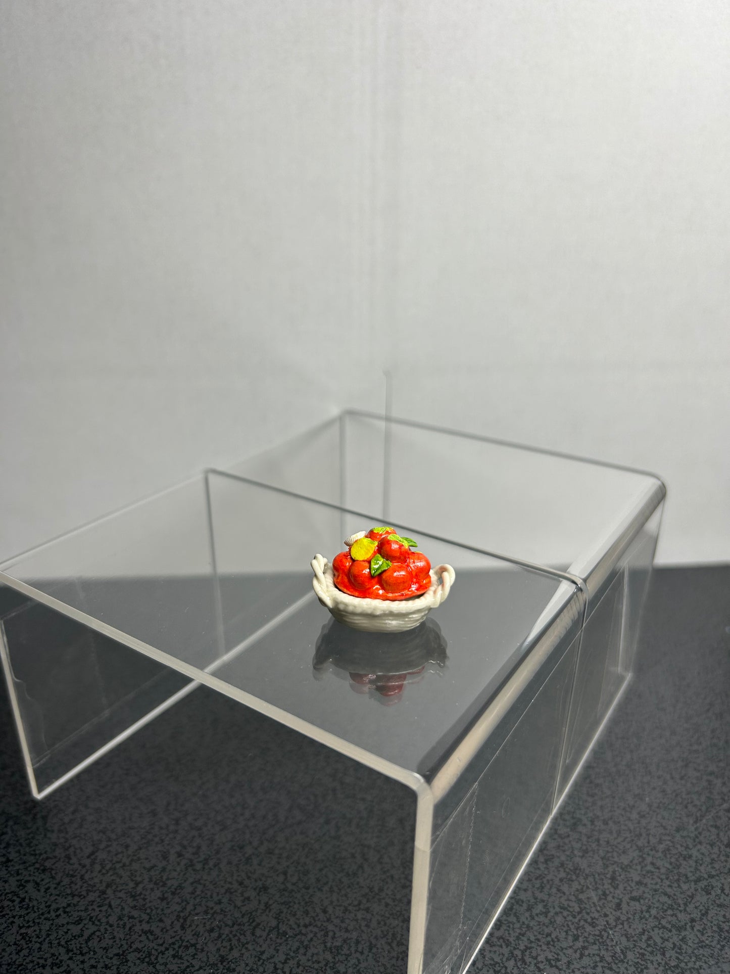 Tiny Antique Basket of Oranges