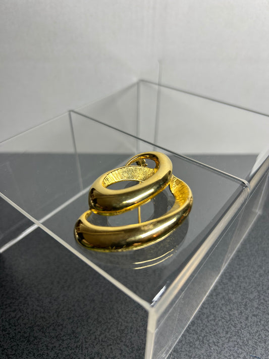 Swirl Gold Brooch