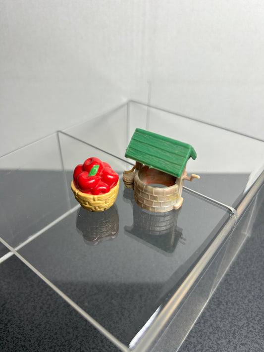 Vintage Cake Toppers Bundle- Well & Basket of Apples