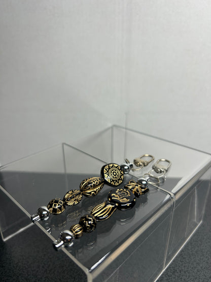 Black Beaded Key Chain