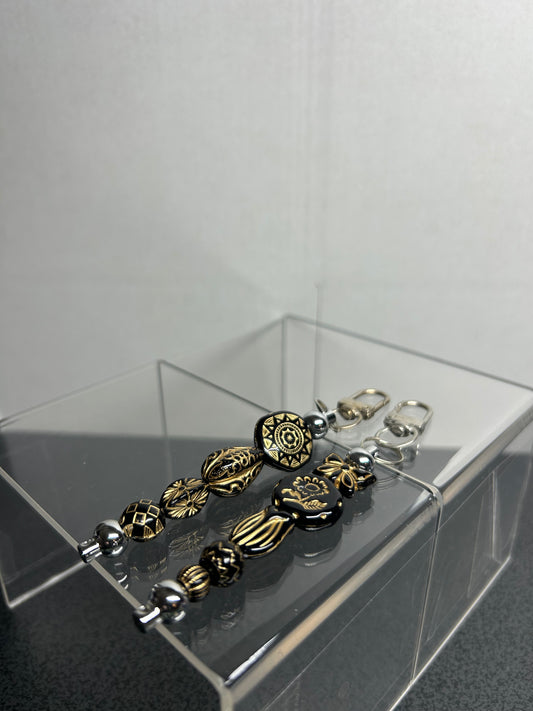 Black Beaded Key Chain