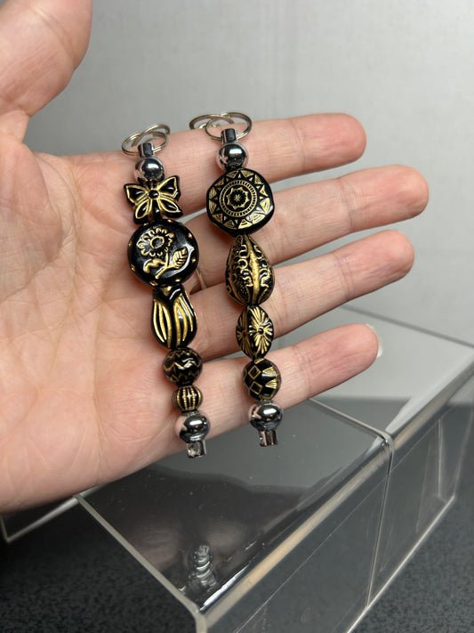 Black Beaded Key Chain