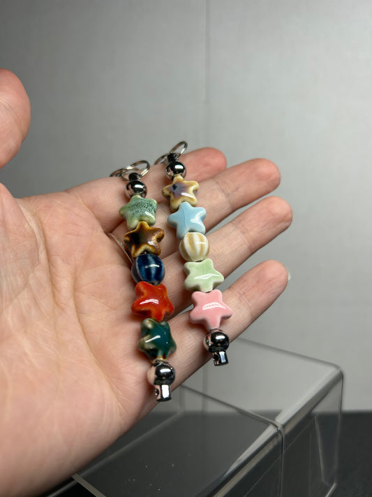 Ceramic Stars Keychain