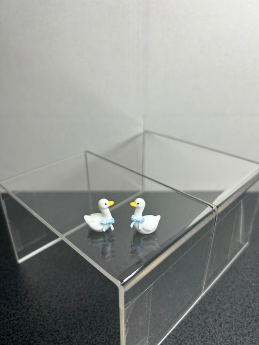 Mini Geese with Blue Bows